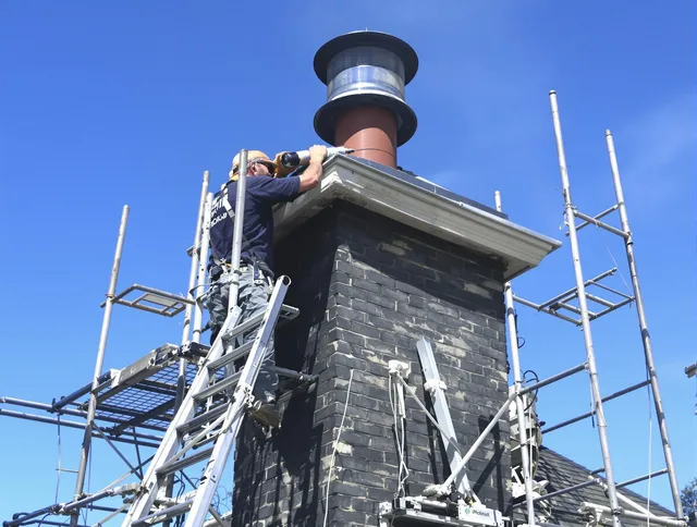 Sturdy chimney crown finished by Rincon Chimney Sweep in Rincon, GA