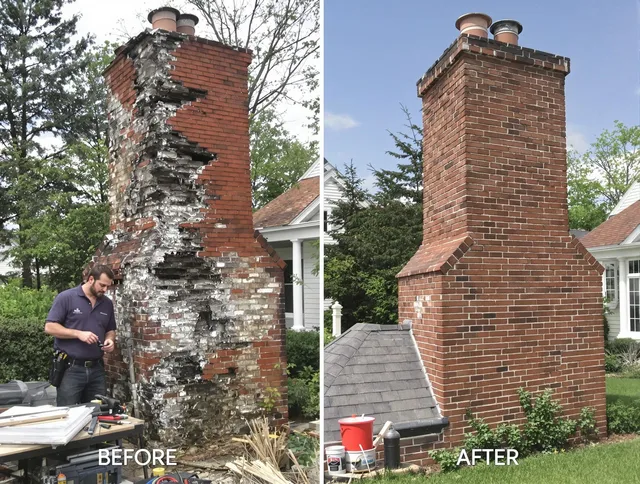 Rincon Chimney Sweep performing a full chimney restoration in Rincon, GA