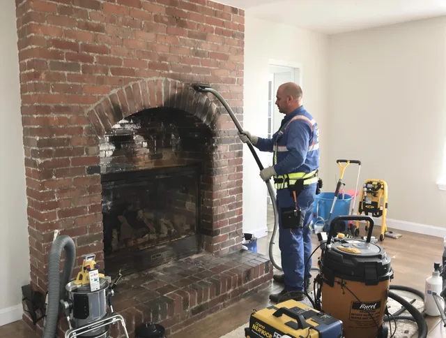 Rincon Chimney Sweep expert performing detailed chimney sweep in Rincon, GA