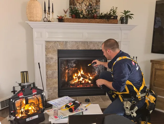 Safety-focused fireplace inspection by Rincon Chimney Sweep in Rincon, GA